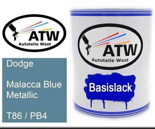 Dodge, Malacca Blue Metallic, T86 / PB4: 1L Lackdose, von ATW Autoteile West.